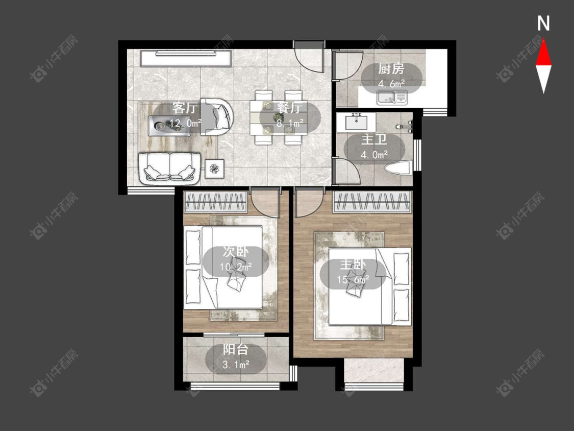 常州松涛苑在售二手房源户型图_小牛看房