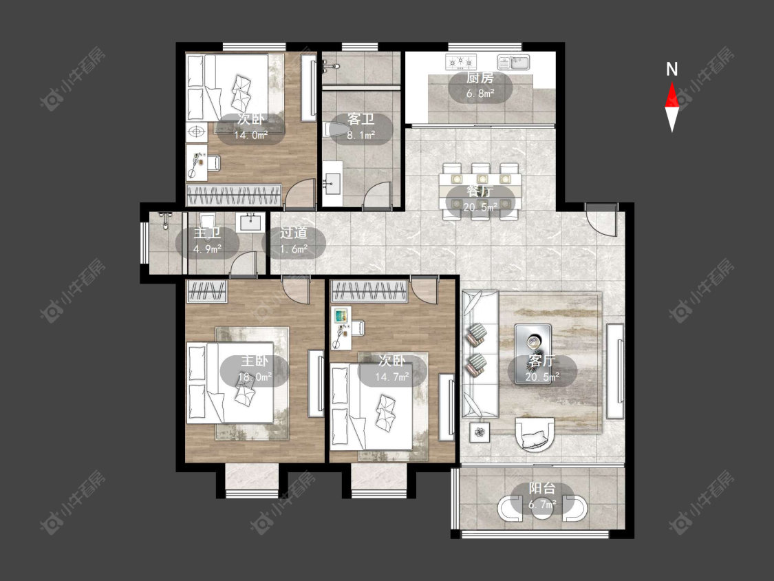 常州金河花园在售二手房源户型图_小牛看房