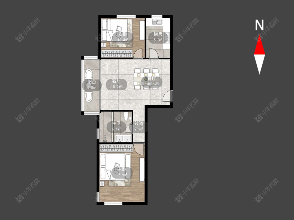 府翰苑东区房源户型图 常州府翰苑东区在售二手房源户型图_小牛看房