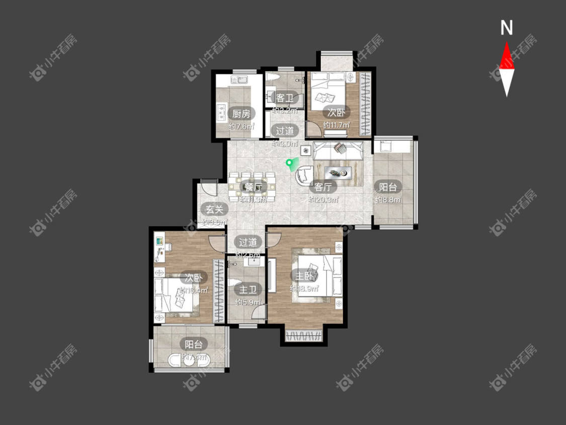 香树湾福园房源户型图 常州香树湾福园在租房源户型图_小牛看房