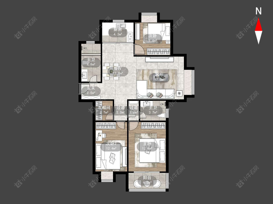 梧桐苑西区房源户型图 常州梧桐苑西区在售二手房源户型图_小牛看房