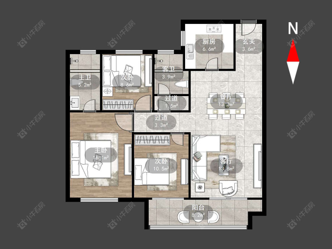 常州观湖名轩在售二手房源户型图_小牛看房