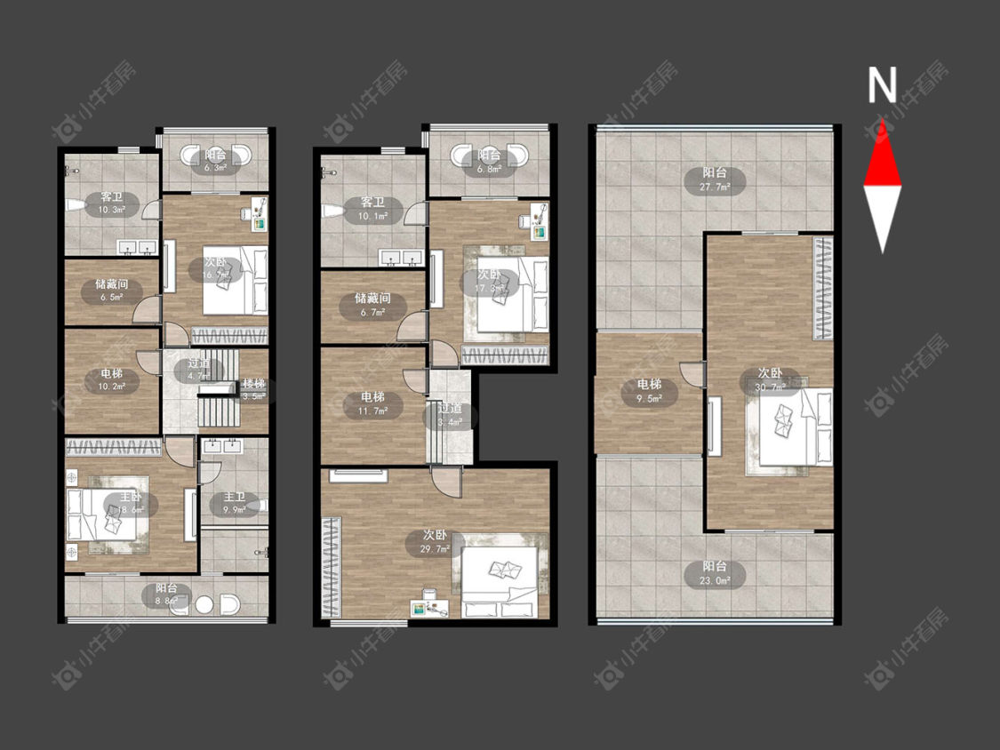 常州帝湖十七墅在售二手房源户型图_小牛看房