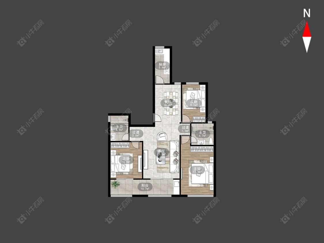 常州河枫御景花苑在售二手房源户型图_小牛看房