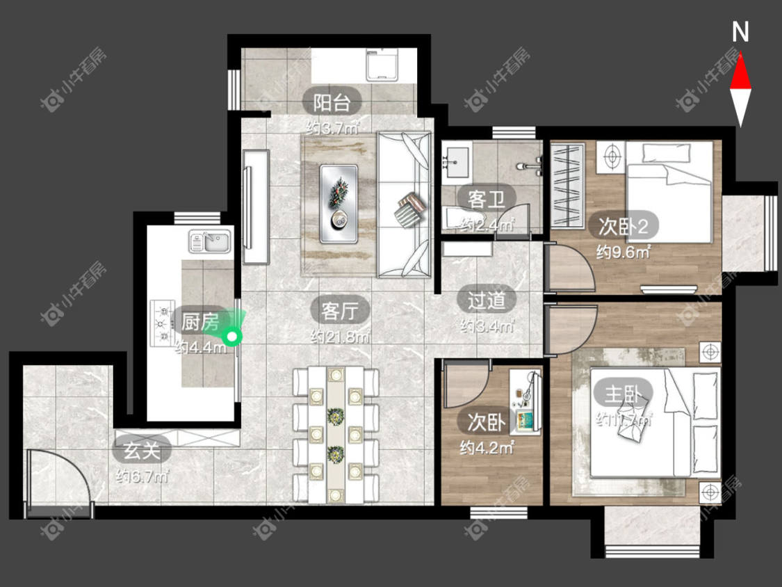 常州蓝山湖在租房源户型图_小牛看房