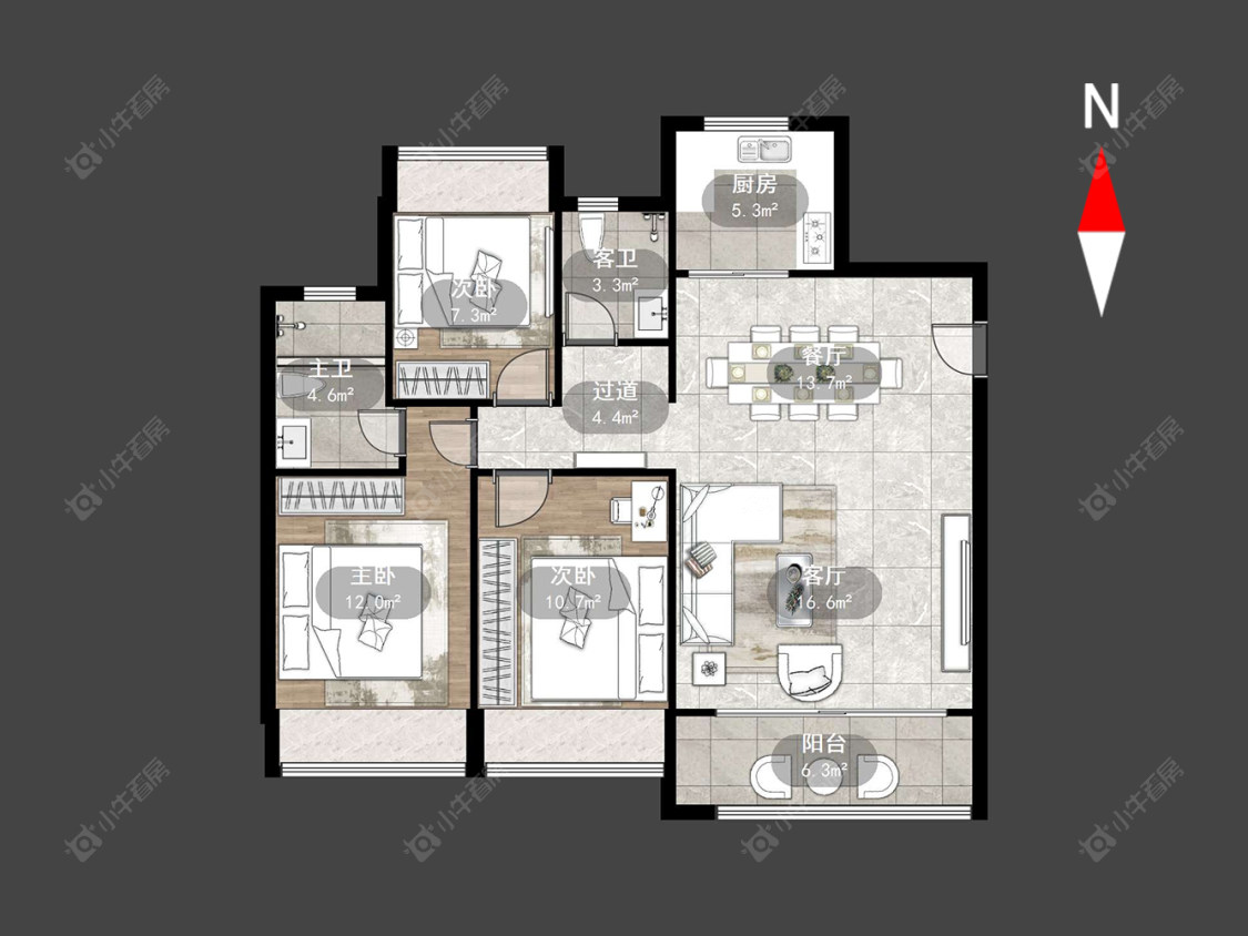 万科新都会房源户型图 常州万科新都会在售二手房源户型图_小牛看房
