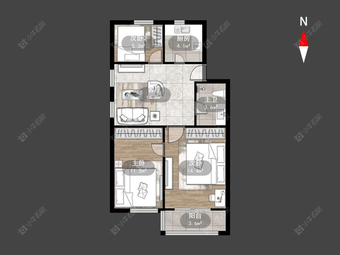 常州清潭六村在售二手房源户型图_小牛看房
