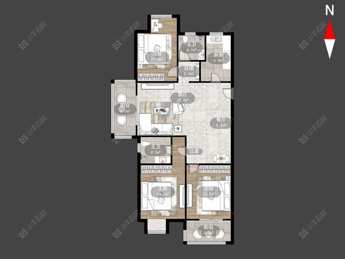 常州中意宝第在售二手房源户型图_小牛看房