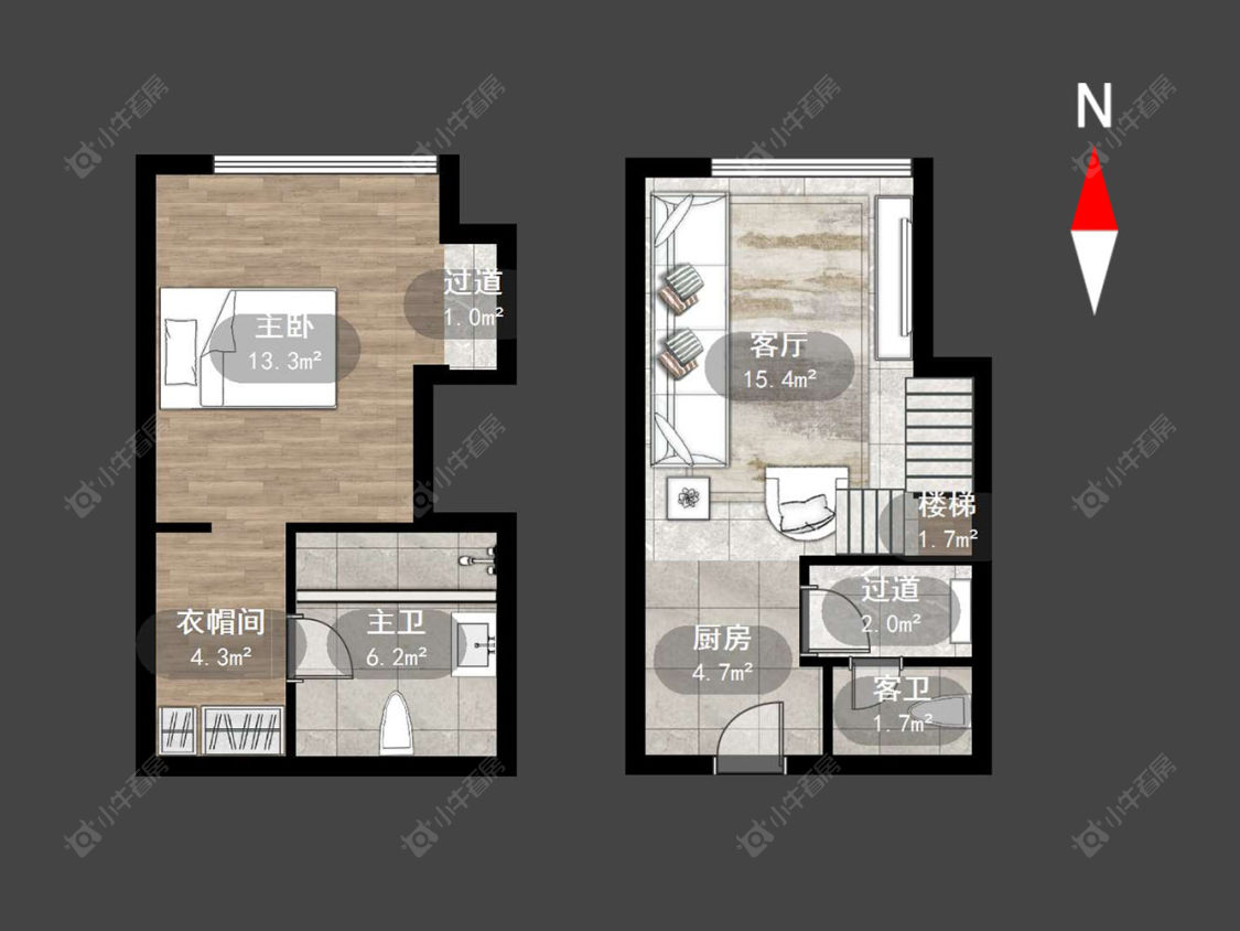 百兴华府一期房源户型图 常州百兴华府一期在售二手房源户型图_小牛看房