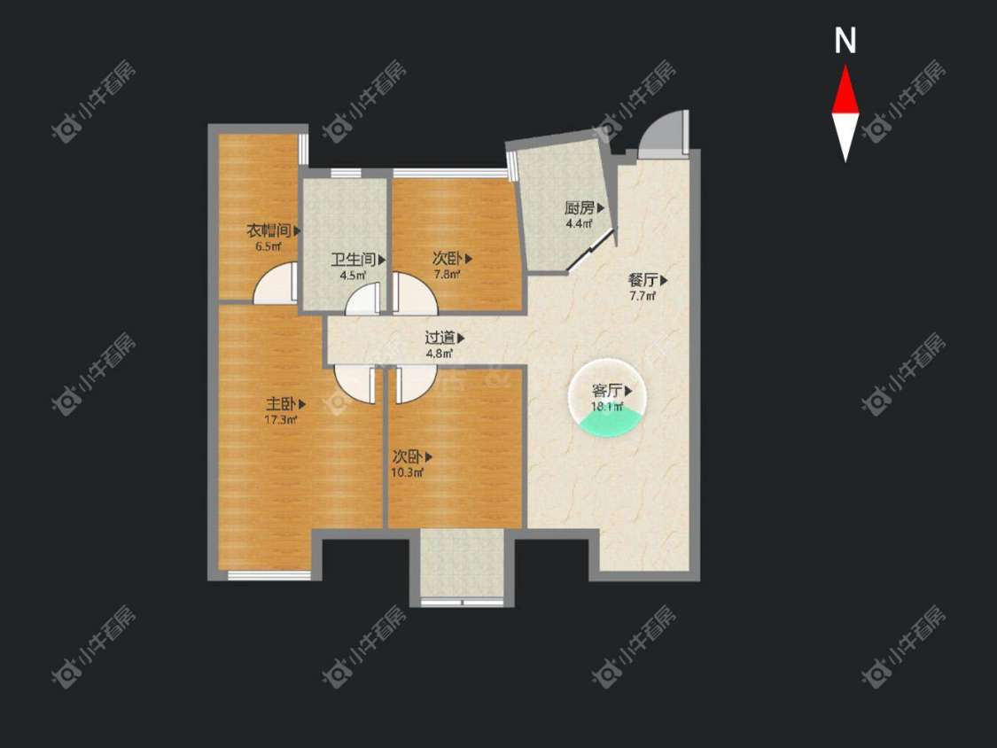 蔚蓝天地一二期房源户型图 常州蔚蓝天地一二期在租房源户型图_小牛看房