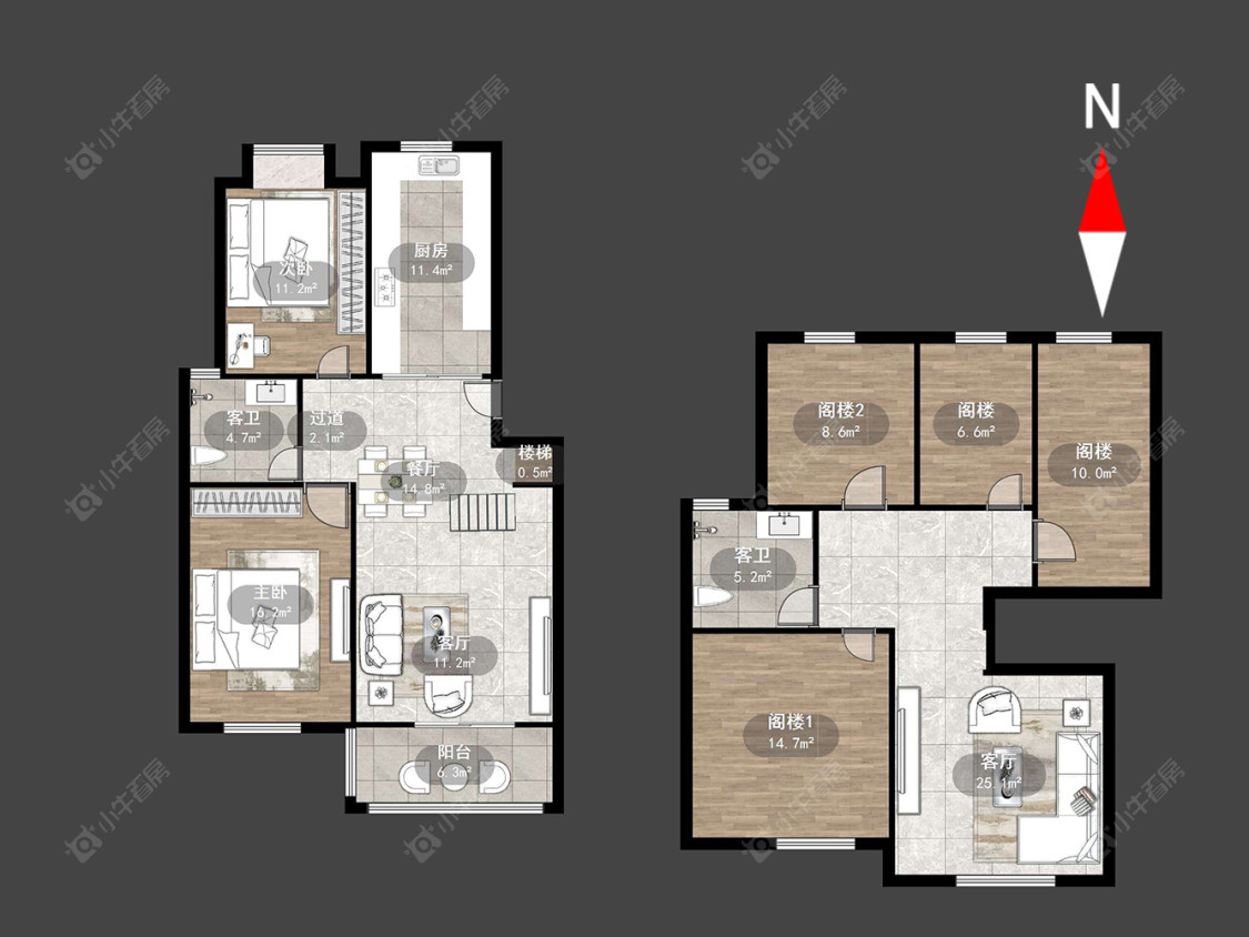 常州青龙苑北区在售二手房源户型图_小牛看房