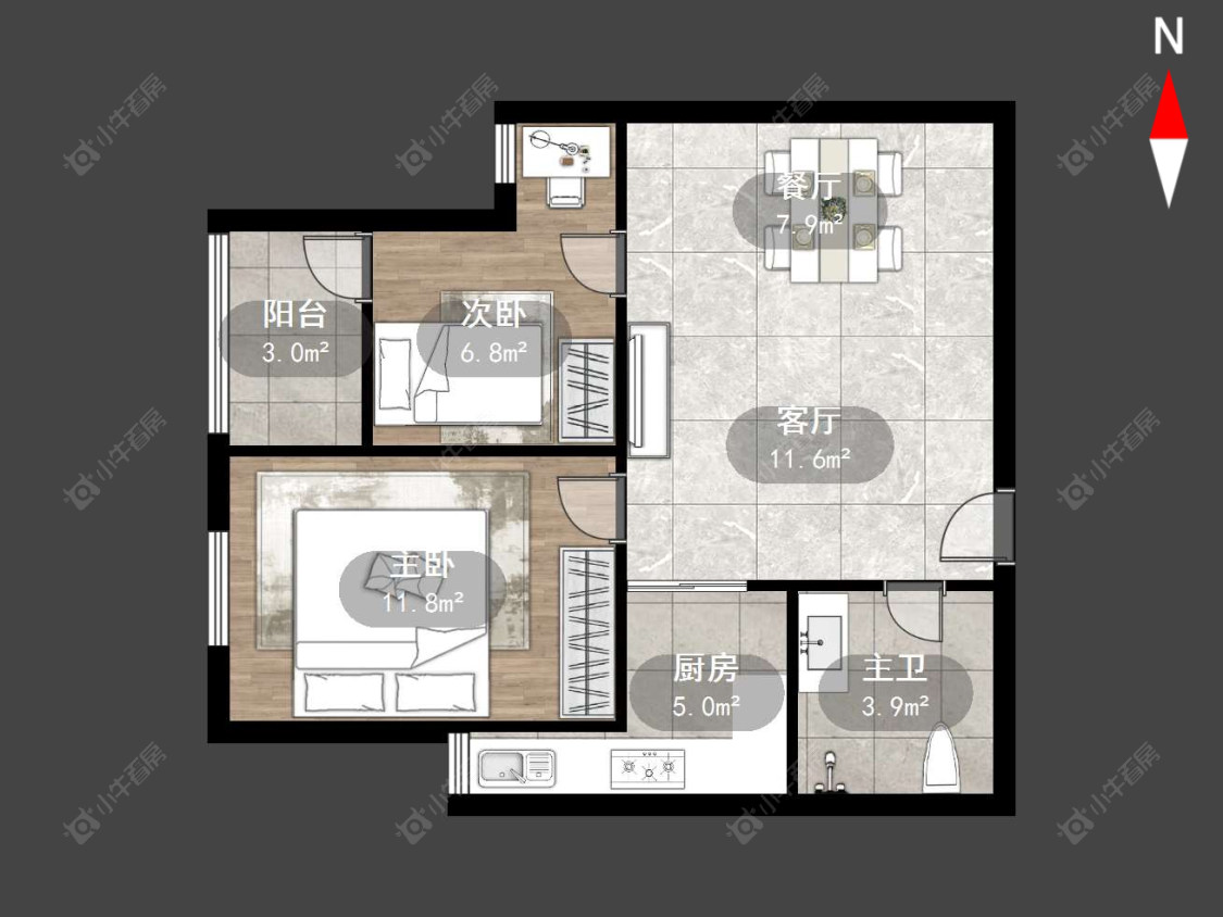 常州公园路在售二手房源户型图_小牛看房