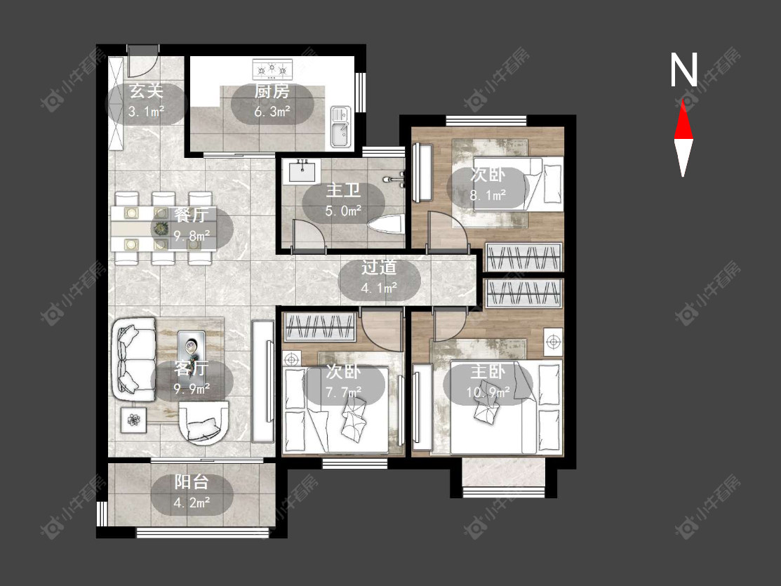 常州衡麓世家在售二手房源户型图_小牛看房