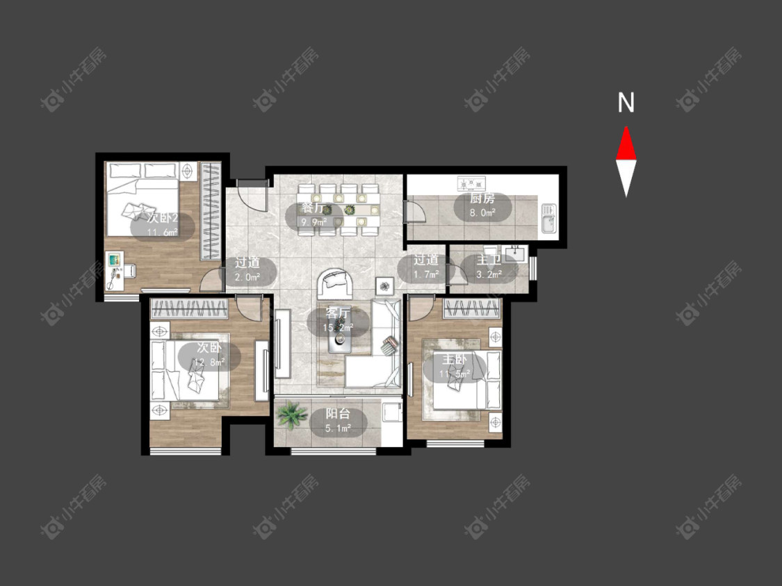 世茂香槟湖三期房源户型图 常州世茂香槟湖三期在售二手房源户型图_小牛看房