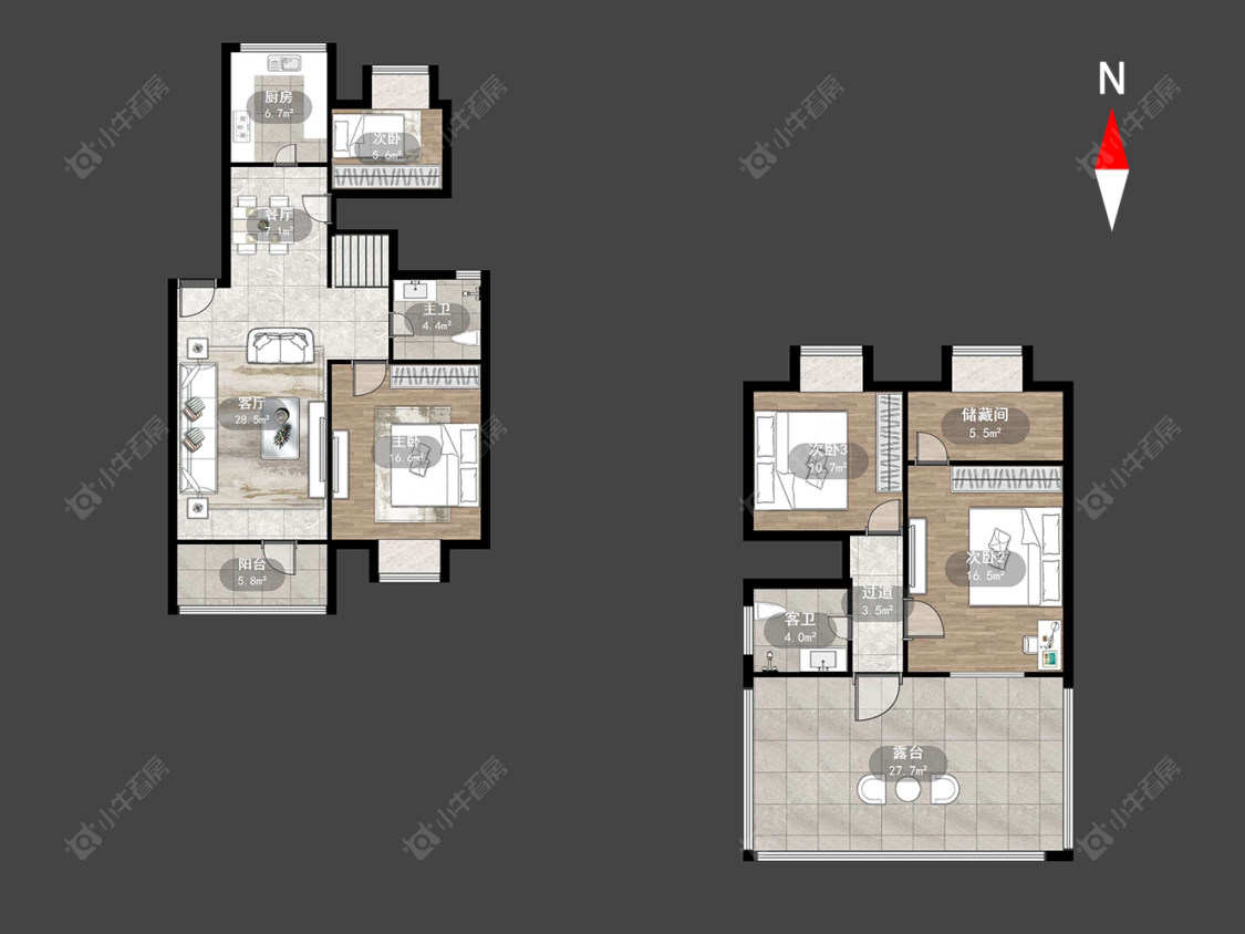 常州绿园爱舍南区在售二手房源户型图_小牛看房