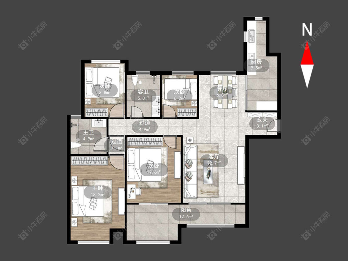常州百兴华府一期在售二手房源户型图_小牛看房