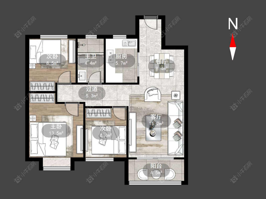 常州华润国际六期在售二手房源户型图_小牛看房