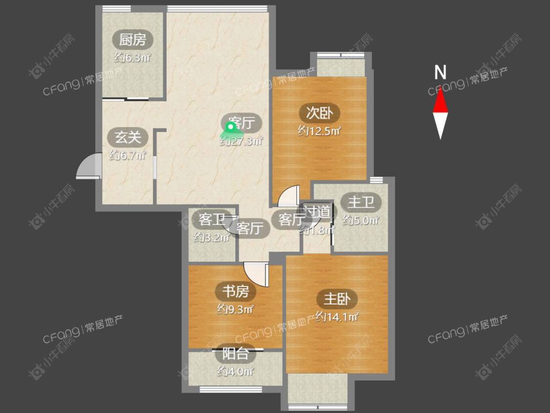 常州府西花园租房_府西花园3室2厅房源出租