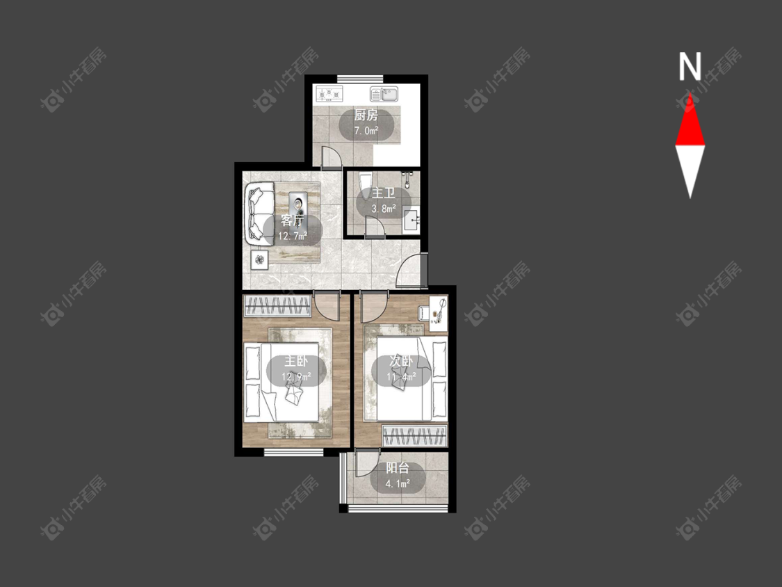常州前桥新村在售二手房源户型图_小牛看房