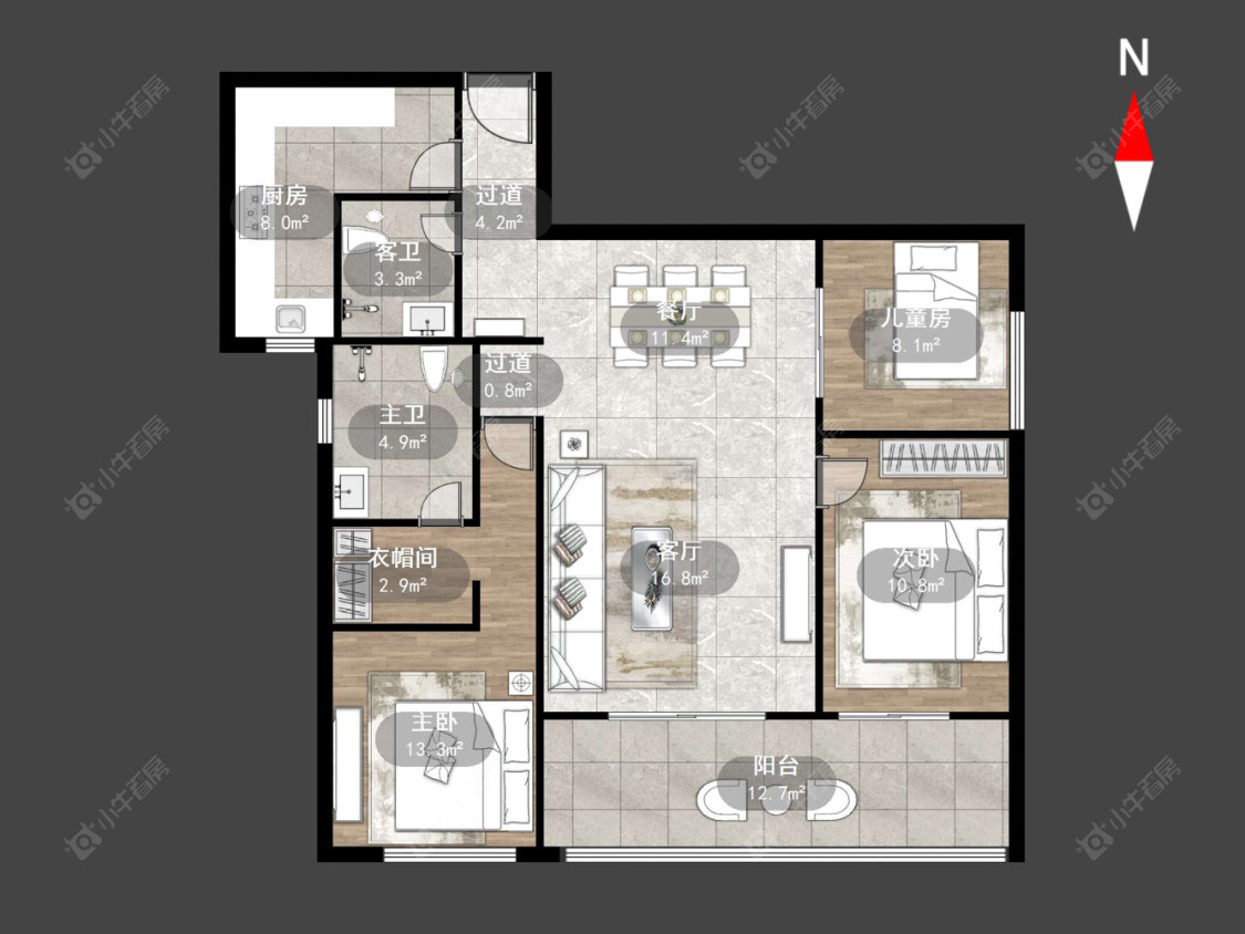 常州莱蒙时代在售二手房源户型图_小牛看房