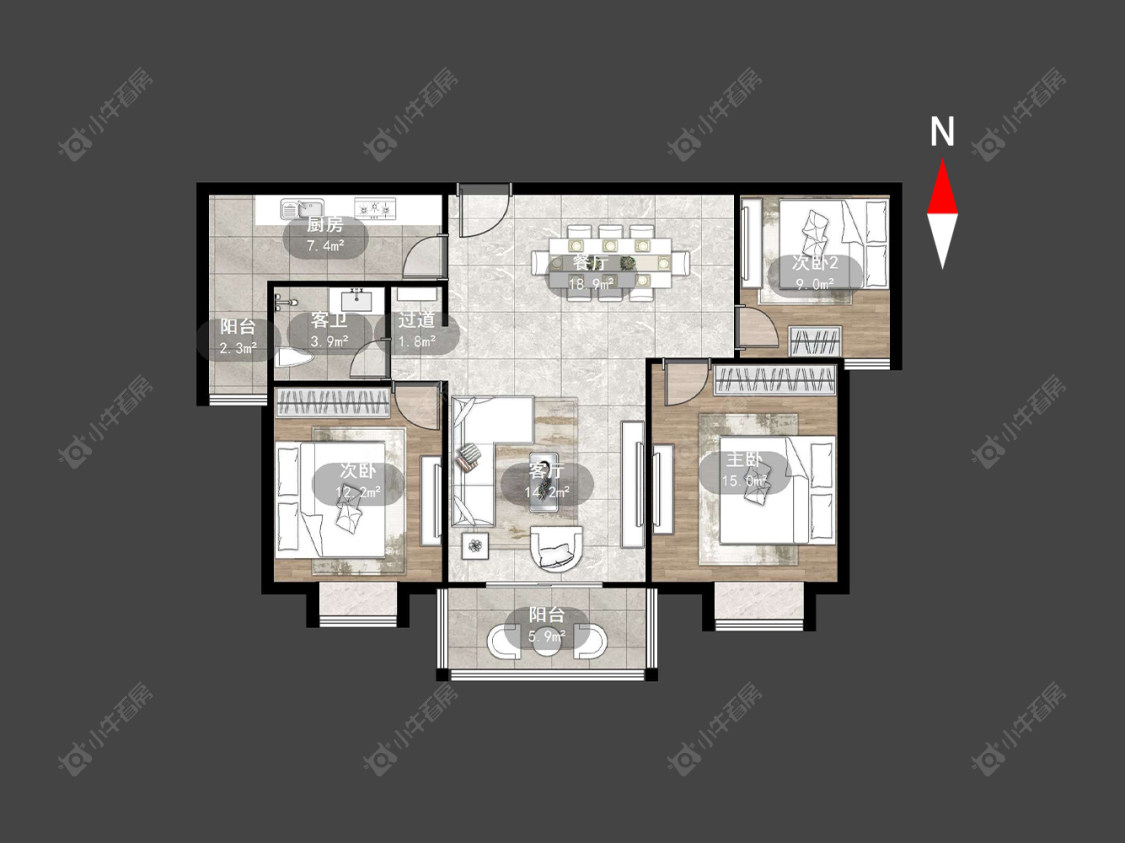 常州东方明珠花园在售二手房源户型图_小牛看房