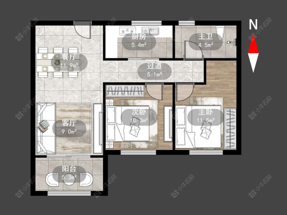 常州金正花园在售二手房源户型图_小牛看房