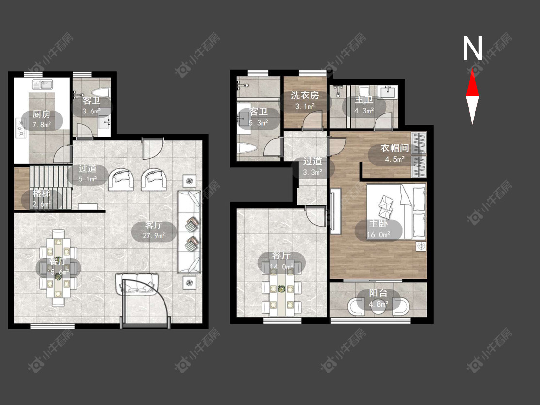 常州弘阳天下锦别墅区在售二手房源户型图_小牛看房