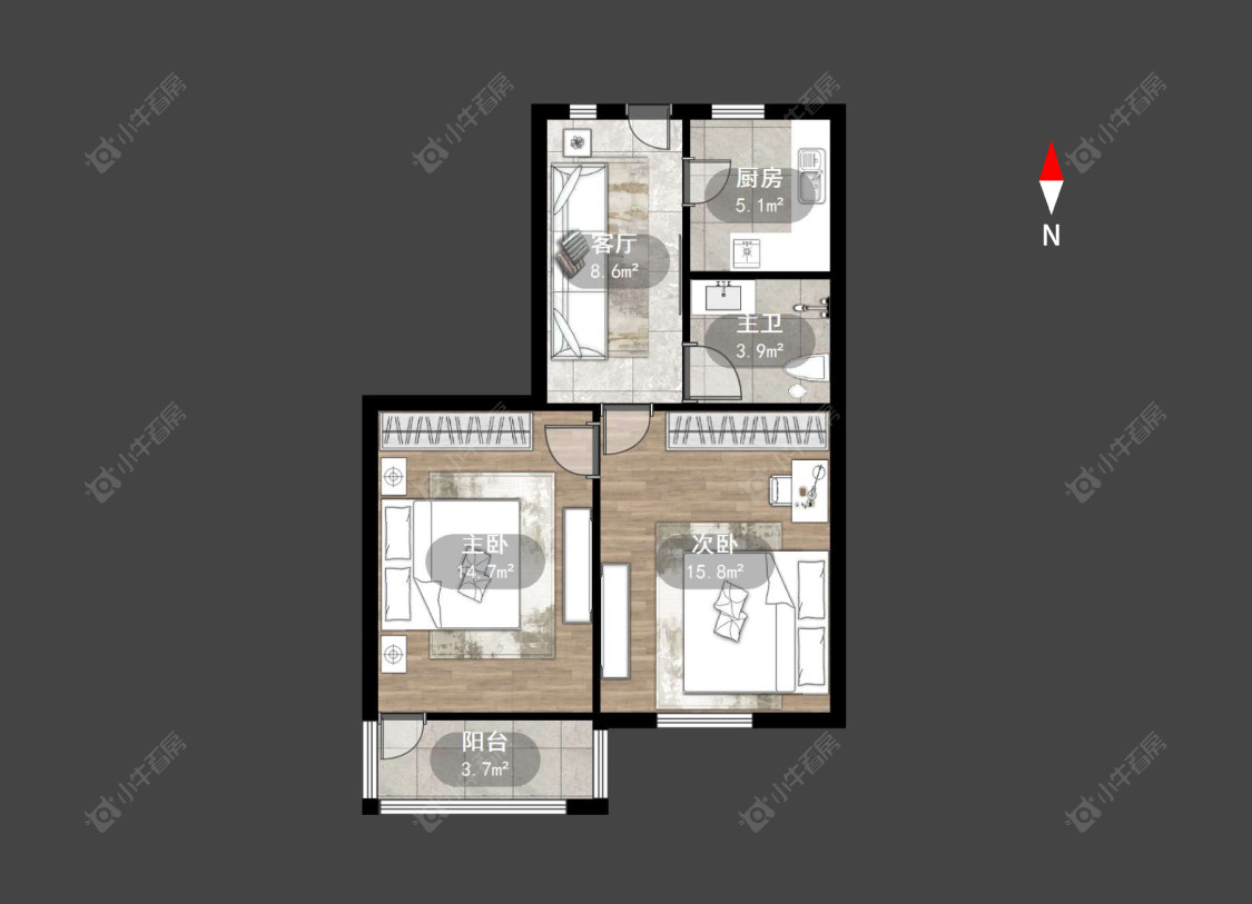 常州浦北新村在售二手房房源户型图_小牛看房