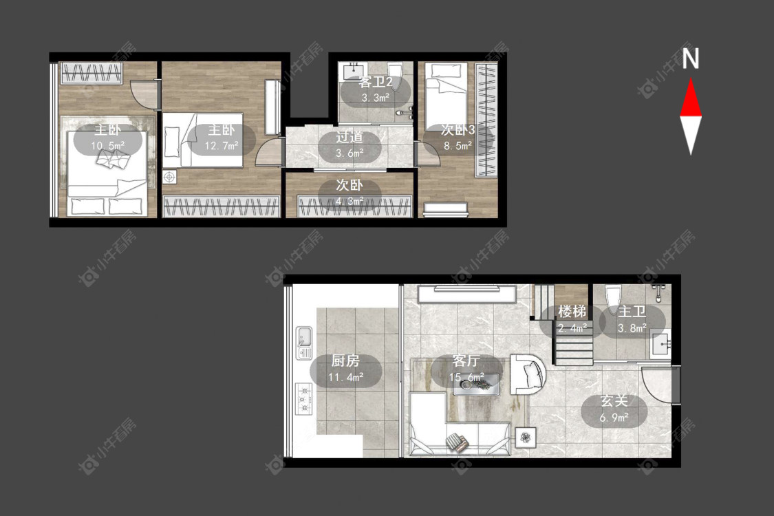 常州吾悦广场金苹果公寓在售二手房源户型图_小牛看房