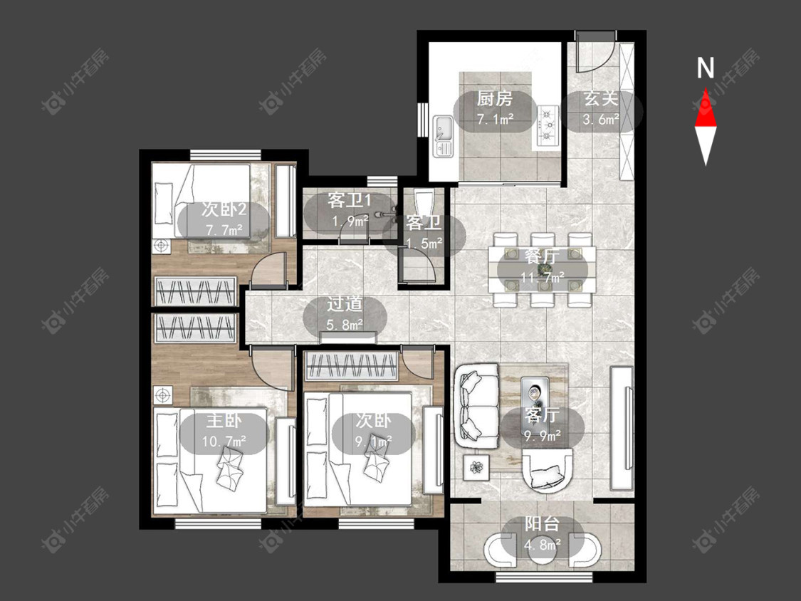 常州大明丰泰苑在售二手房源户型图_小牛看房