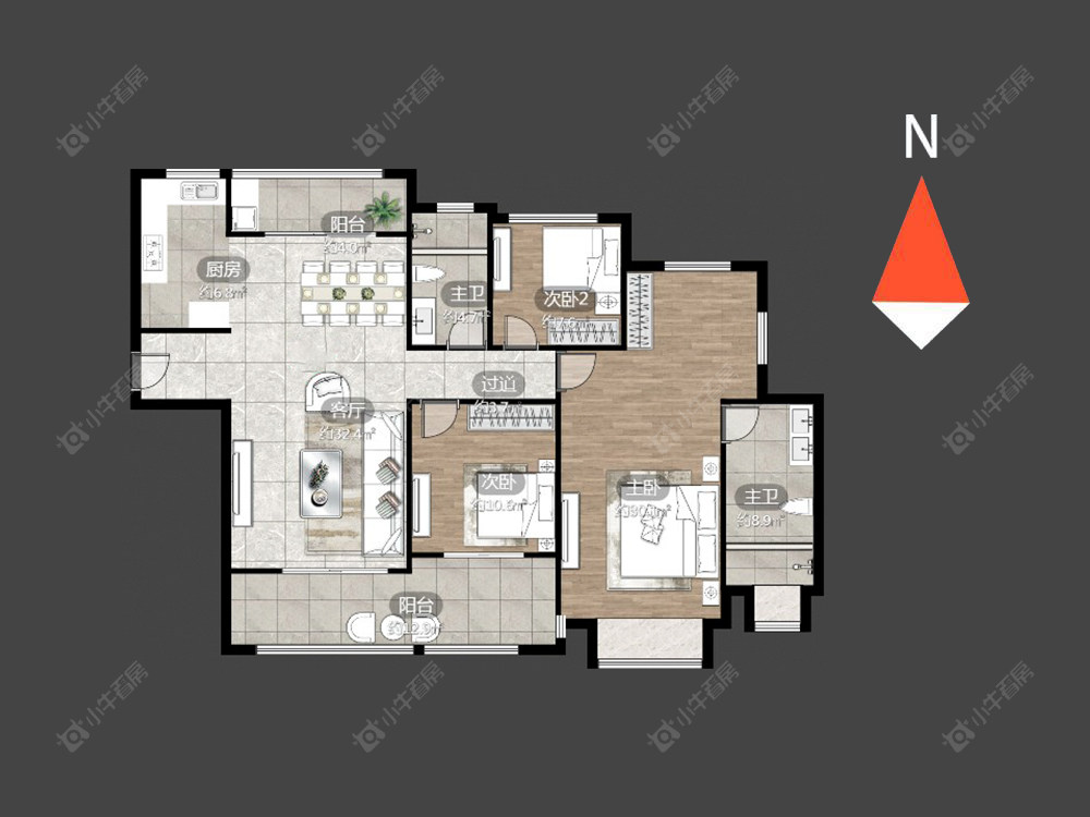 常州星河丹堤五区在售二手房源户型图_小牛看房