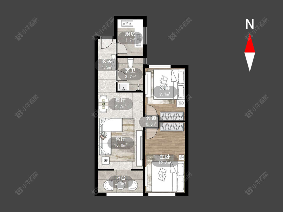 常州莱蒙城新尚在售二手房源户型图_小牛看房