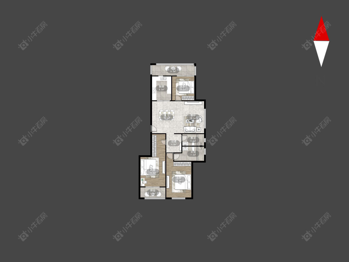 常州九洲新世界君玺在售二手房房源户型图_小牛看房
