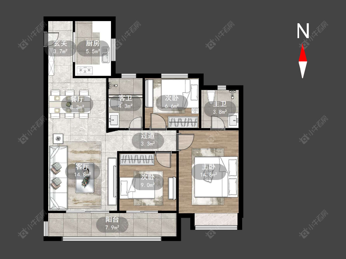 衡麓世家房源户型图 常州衡麓世家在售二手房源户型图_小牛看房