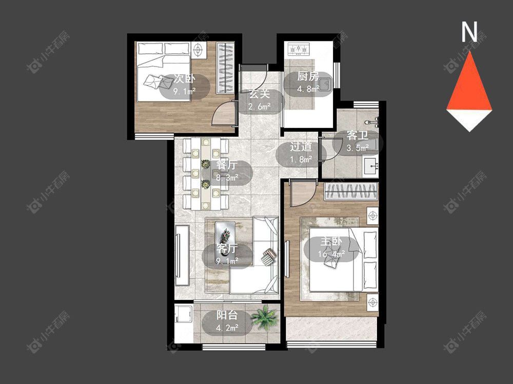 常州银谷华庭在售二手房源户型图_小牛看房