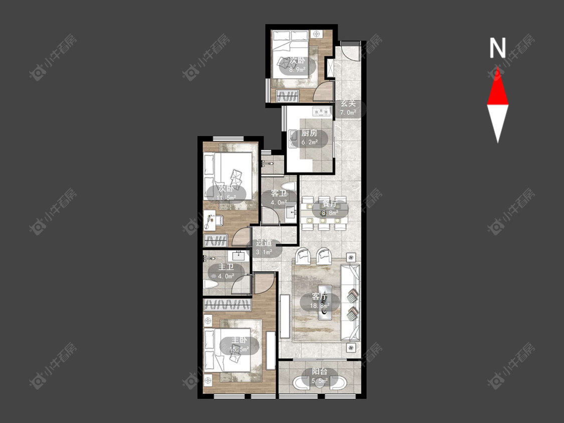 常州檀香湾玺悦在售二手房源户型图_小牛看房