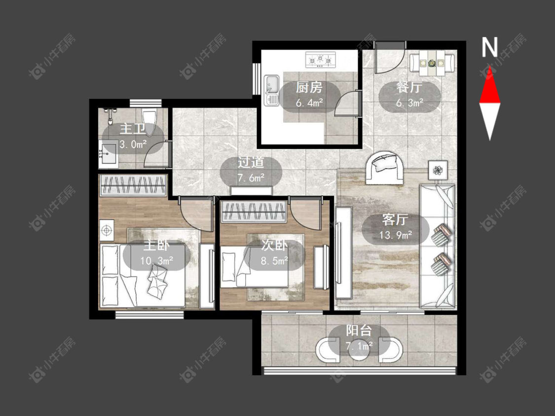 常州观湖名轩在售二手房源户型图_小牛看房