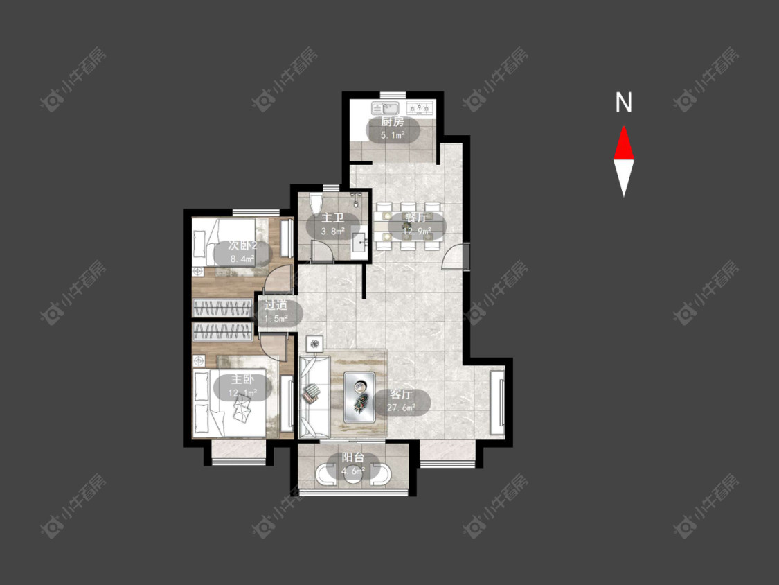 常州天奕云著在售二手房源户型图_小牛看房