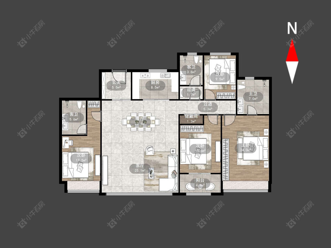 嘉宏一江风华房源户型图 常州嘉宏一江风华在售二手房源户型图_小牛看房