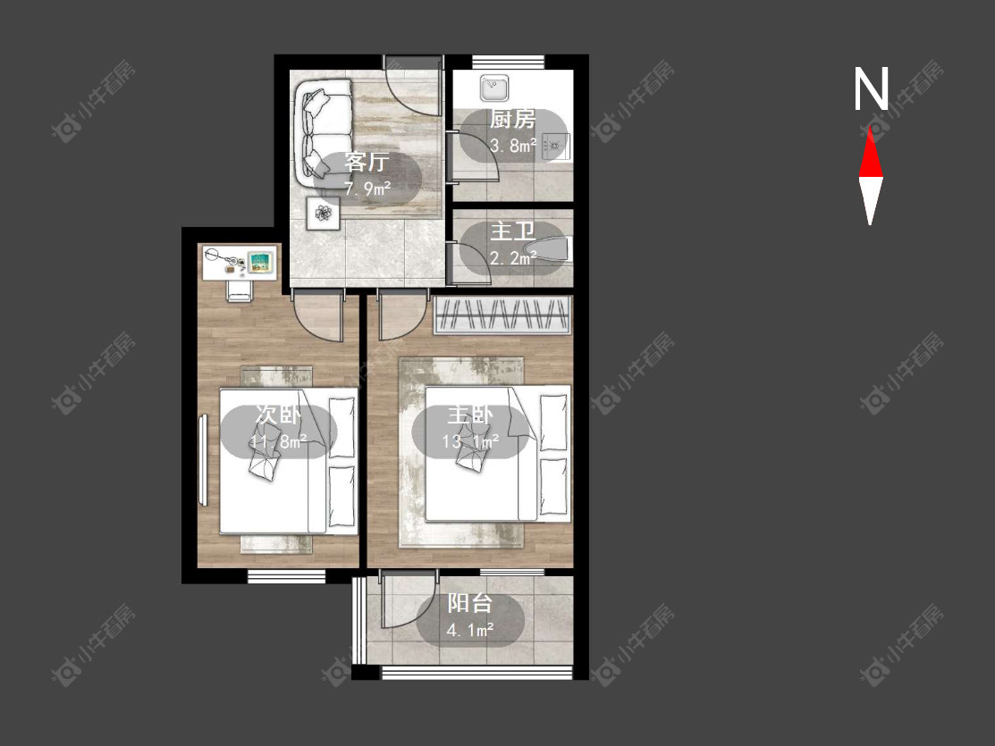 常州丽华一村在售二手房源户型图_小牛看房