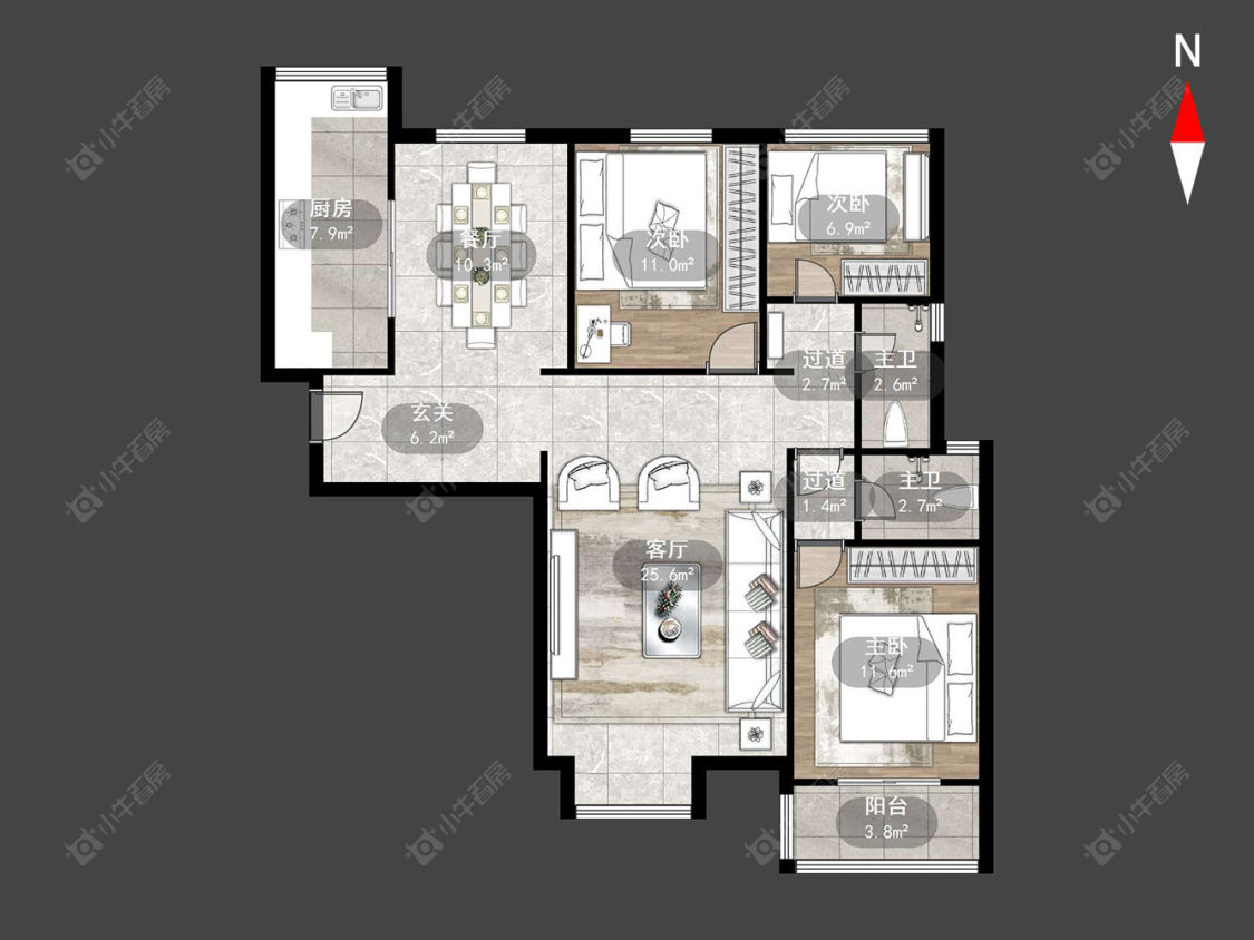 宝龙国际花园一期房源户型图 常州宝龙国际花园一期在售二手房源户型图_小牛看房