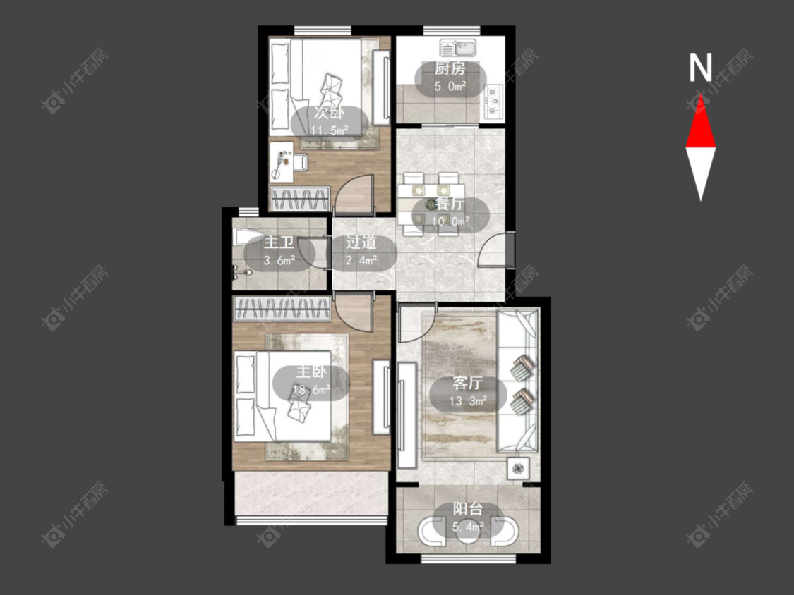 常州空港一村在售二手房源户型图_小牛看房