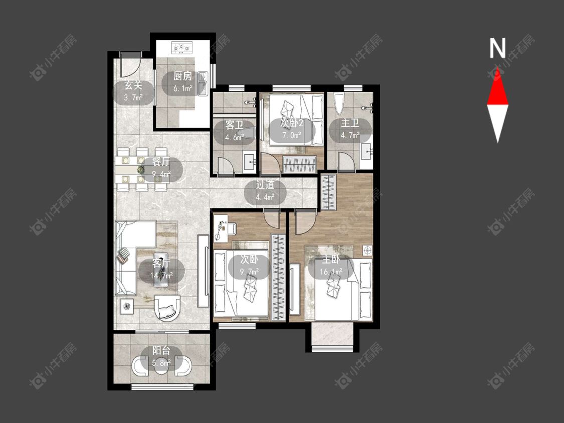 常州怡盛花园在售二手房源户型图_小牛看房