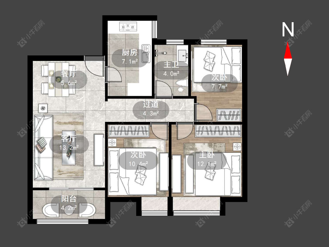 常州中海凤凰熙岸在售二手房源户型图_小牛看房