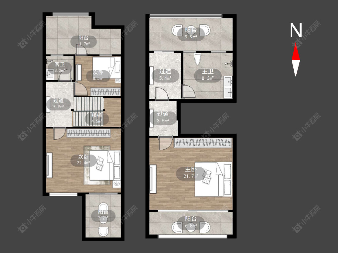 常州银河湾明苑别墅区在售二手房源户型图_小牛看房