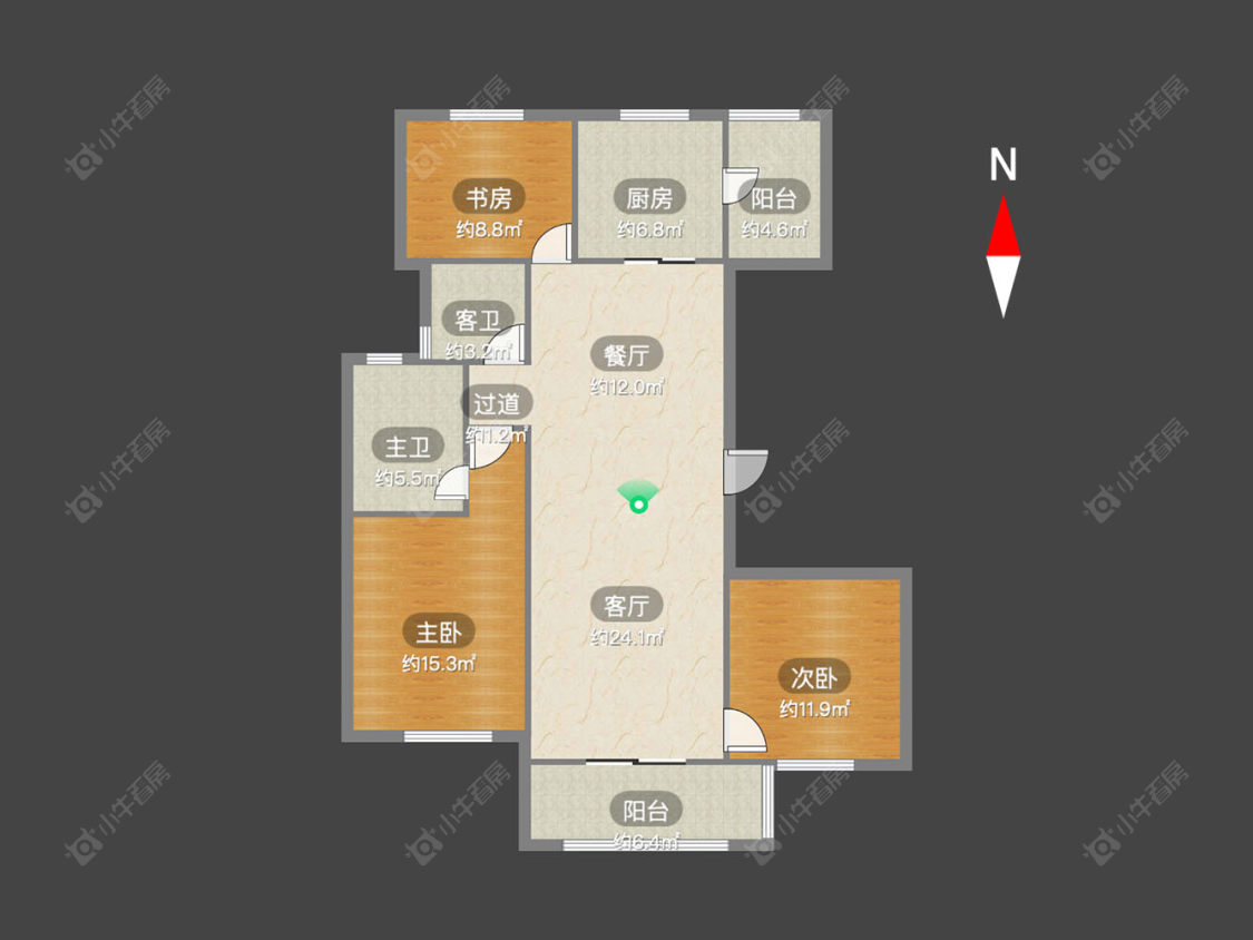 朗诗绿郡房源户型图 常州朗诗绿郡在售二手房源户型图_小牛看房