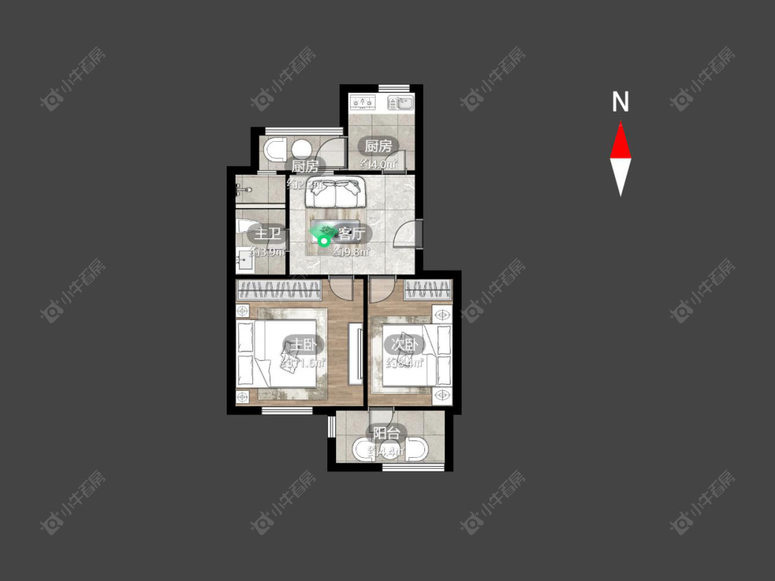 常州兰翔新村在售二手房源户型图_小牛看房