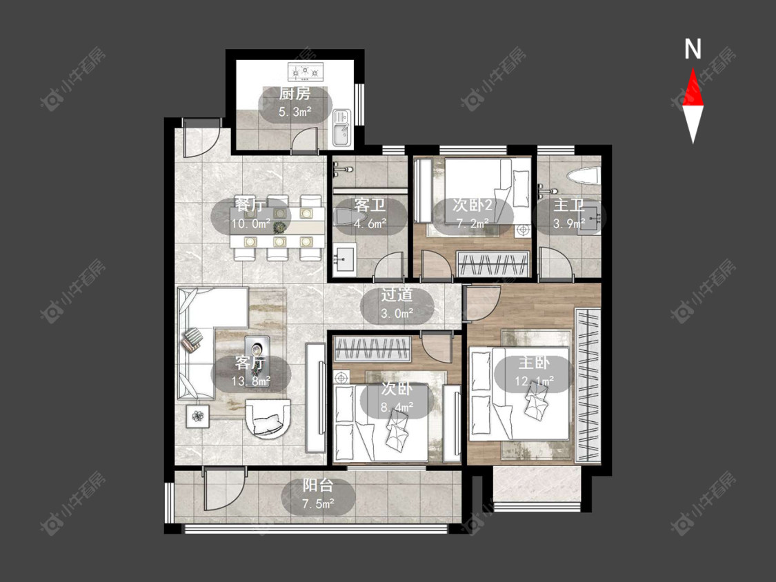 常州路劲雅居乐国仕九礼在售二手房源户型图_小牛看房