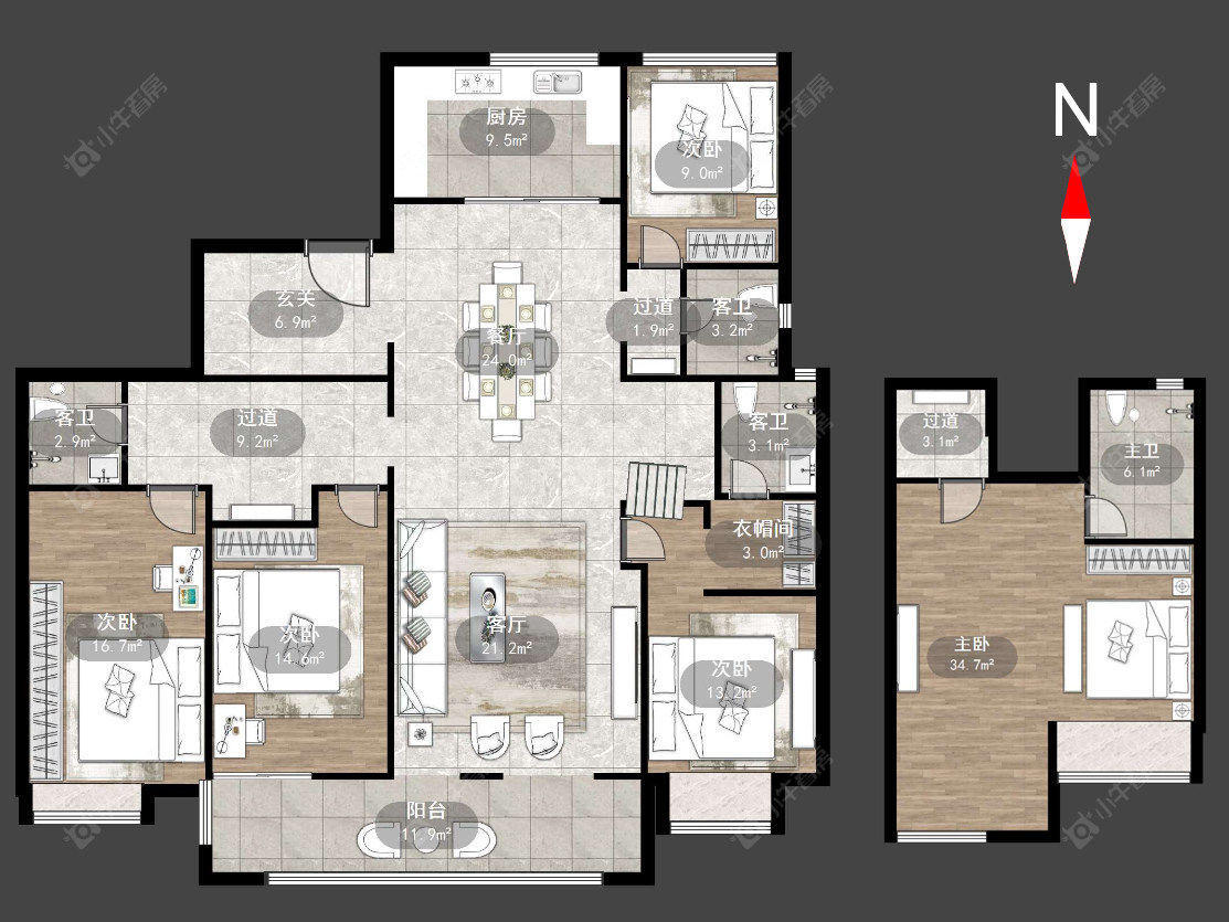 常州新城璞樾和山在售二手房源户型图_小牛看房
