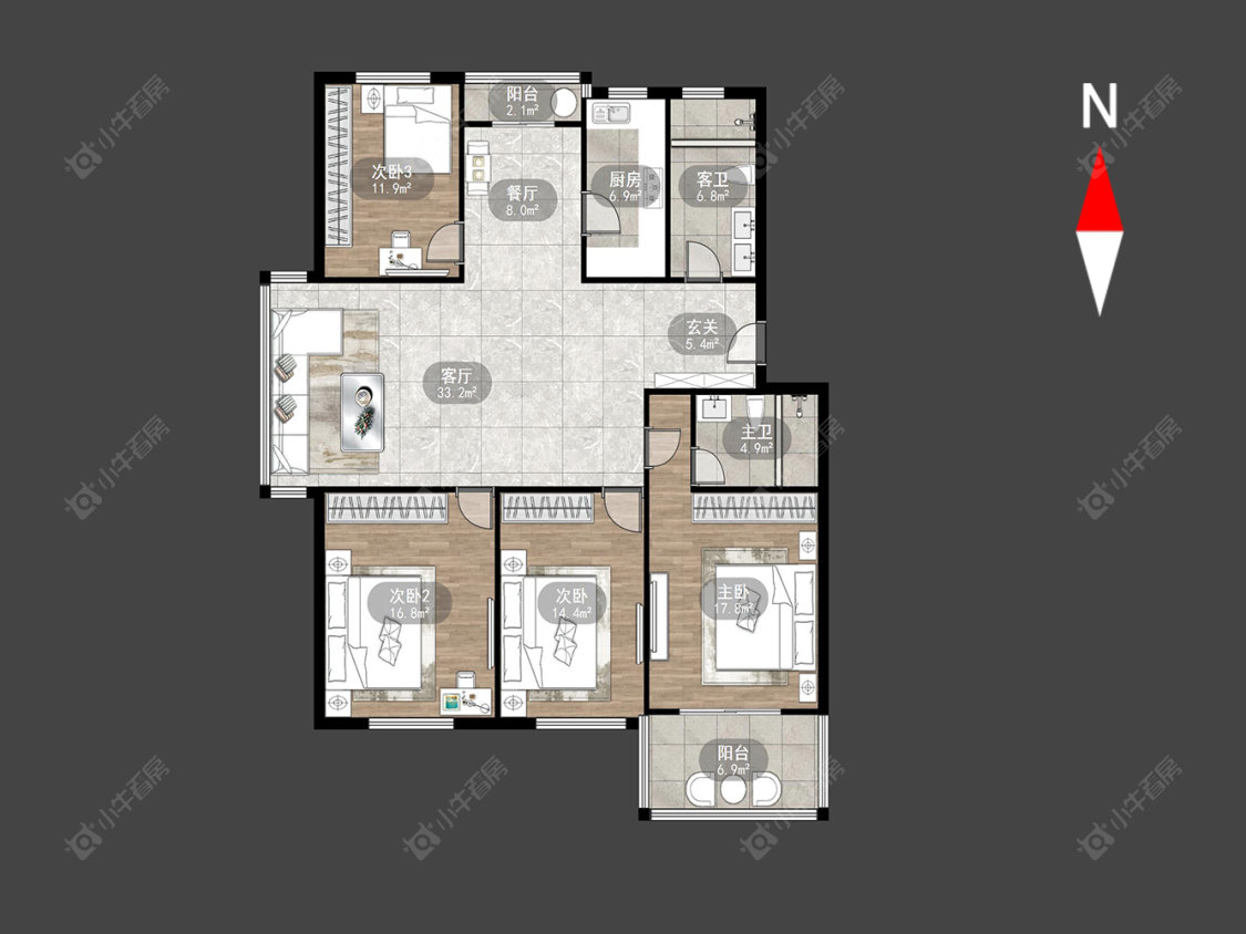 金梅花园南区房源户型图 常州金梅花园南区在售二手房源户型图_小牛看房